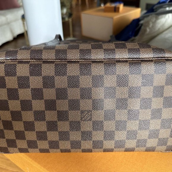 Louis Vuitton Neverfull MM Damier Ebene Canvas Tote Bag - Rose Ballerine - Picture 8 of 8